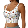 thumbnail image 2 of Goofa Geometric Retro Printed Sports Bras for Women, High Impact Running Bra Workout Crop Tank Tops Longline Sports Bra Push up-Small, 2 of 9