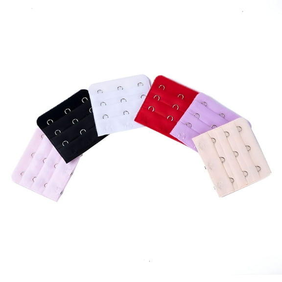 TUWAFE Women's 3 Hook Bra Extender, Elastic Stretchy Bra Extension - 6 Pcs