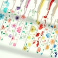 thumbnail image 3 of Injueey Marcapáginas de resina hechos a mano, flor seca transparente, material de papelería para estudiantes, regla, marcapáginas para Suministros de escritura y corrección tipo 11, 3 of 6