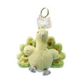 thumbnail image 3 of Llavero colgante de peluche de pavo real, accesorio creativo para bolso, llavero de muñeco de pavo real para Verde, 3 of 9