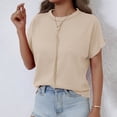 thumbnail image 3 of Uaswgudfs Womens Cap Sleeve Tops 2025 Summer Casual Crew Neck Knit Lightweight Sweater Pullover Blouse, 3 of 7