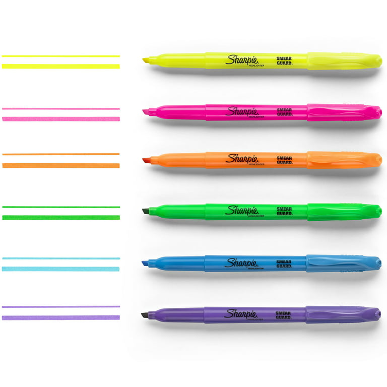Sharpie Retractable Highlighters, Chisel Tip, Assorted Colors, 8 Count