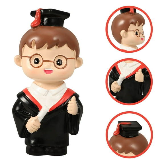 Homoyoyo Graduation Cake Topper Resin Figurine Decoration for Party Supplies Multi 1 Piece