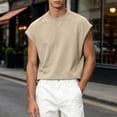 thumbnail image 4 of LIaqionyy Men's Sleeveless Shirts Crop Vest Top Crew Neck Comfortable Loose Running Pullover Tank Tops Clothes, 4 of 8