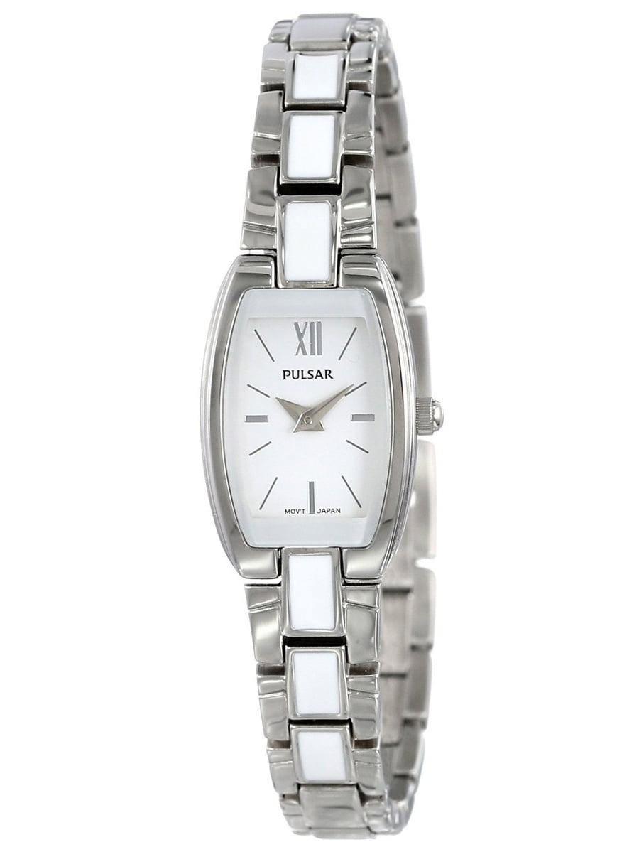 Pulsar PEGF27 Women's Fashion White Dial Stainless Steel Bracelet Watch