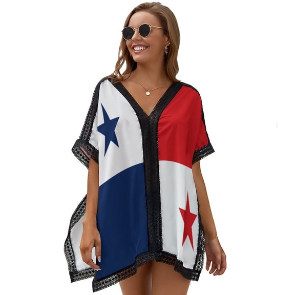 Panama Flag Women's Swimsuit Coverup Summer Beach Cover Up Bathing Suit Dress