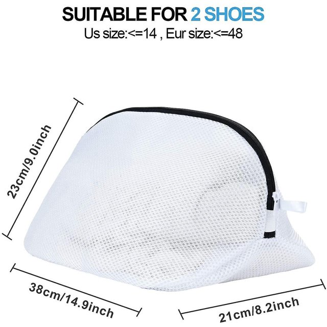 Juego de 2 bolsas de lavandería de malla de calidad para zapatos/zapatos deportivos para lavadora LingWen 8390615549448
