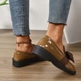 thumbnail image 5 of Willtoo Ladies Patent Leather Loafers with Bow, Pink Slip-On Flat Shoes, Casual Comfort Footwear, 5 of 6