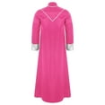 thumbnail image 6 of iiniim Men's Priest Robe with Gold Trim and Cross Front Zip Stand Collar Long Sleeve for Church Worship Pink M, 6 of 7