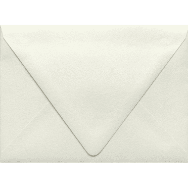 LUXPaper A6 Contour Flap Invitation Envelopes, 4 3/4 x 6 1/2, 80 lb. Quartz Off White Metallic, 50 Pack