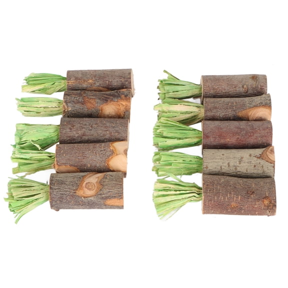 Palitos para Masticar Conejos, 10 piezas de Juguetes para hámster en forma de Zanahoria, Juguetes para masas para mascotas lindos de madera de manzano seguros para