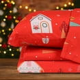 thumbnail image 3 of HITIME Juego de Sábanas Navideñas 4 Piezas Tamaño Queen, Bolsillos Profundos 16 Pulgadas, Microfibra de Poliéster Suave con Estampado Festivo, Ideal para Decoración y Regalo, 3 of 8