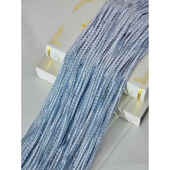 Zhuge 2 Pack 39 x 79 Inch Curtains for Doorways Room Divider Curtains Hippie Room Decor Hanging Beaded Curtains for Bedroom Closet Door,Grey