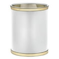 thumbnail image 3 of Sophisticates 13Qt Oval Wastebasket (White with Polished Chrome), 3 of 5