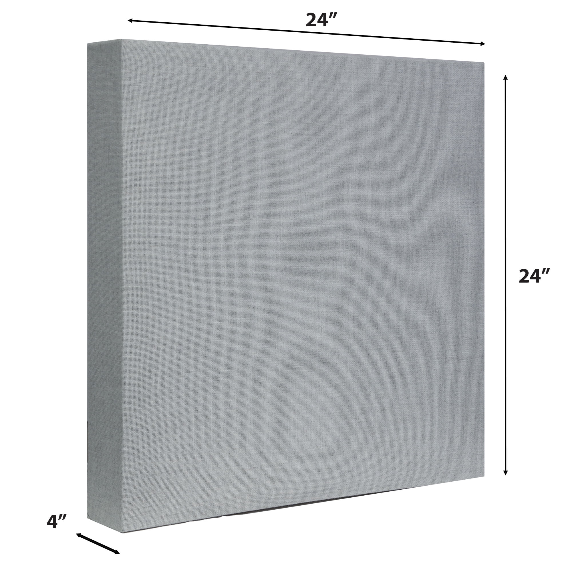 ATS Acoustics Tackable Acoustic Panel 24" x 24" x 4" Sound Absorbing Professional Studio Quality Tack Board Wall Panel (Blue Smoke)