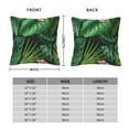 thumbnail image 4 of YFYANG Square Decorative Throw Pillow Case (Without Pillow Insert), Tropical Green Leaf Texture Bedroom Sofa Car Cushion Cover, 24"x24", 4 of 9