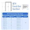 thumbnail image 3 of 72" X 96" 1-Lite Interior Frosted Glass French Doors Solid Manufacture Wood Double Doors, 3 of 8