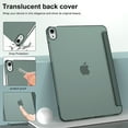 thumbnail image 5 of Kenke Case for iPad (A16) 11th Generation 11 inch 2025, iPad 10th Generation 10.9 inch 2022, Smart Folio Stand, Slim Hard PC Translucent Back Shell Cover,Support Touch ID, Auto Wake/Sleep, Dark Green, 5 of 9