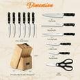 thumbnail image 2 of NutriChef German Stainless Steel Cutlery Set - Versatile Kitchen Precision Knife Set with Wood Block, Ideal for Cutting, Slicing, Chopping, and Dicing, 2 of 7