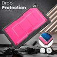 thumbnail image 6 of ShieldFlex for iPad 9th Generation Case with Pencil Holder, Heavy Duty Shockproof Rugged Stand Cover for iPad 10.2" 9th/8th/7th Generation (2021/2020/2019),Rose, 6 of 8