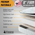 thumbnail image 4 of Ottomanson Queen 8" Medium-Firm Hybrid Mattress, Durable & Comfort, CertiPUR-US, Pocket Coils, Bed in a Box, 4 of 8
