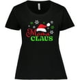 thumbnail image 3 of Inktastic Mama Claus with Christmas Santa Hat and Snowflakes Women's Plus Size T-Shirt, 3 of 5
