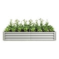 thumbnail image 5 of Holaki Raised Garden Bed Outdoor, 6×3×1ft Metal Raised Rectangle Planter Beds for Plants, Vegetables and Flowers - Silver, 5 of 6