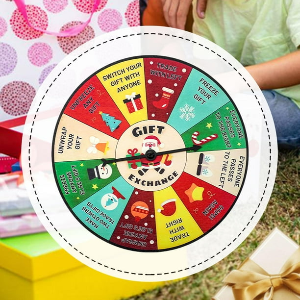 Rueda de intercambio de regalos para , juego de intercambio de regalos navideños, regalo de Papá , juego de rueda para familias adultas,