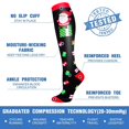 thumbnail image 5 of 7 Pairs Christmas Compression Socks for Men & Women 15-20 mmhg Graduated Athletic for Running Nurses Shin Splints Flight Travel, 5 of 7
