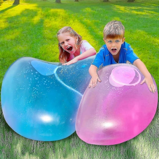 1 pieza de bolas de burbujas gigantes, juguetes para exteriores, globos de agua reutilizables para niños pequeños, pelota de playa inflable para niños, juegos de patio, juguetes de agua de verano, azu