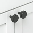 thumbnail image 3 of GlideRite 1-1/2 in. Solid Round Knurled Cabinet Knob, Matte Black - 5825-MB, 5 Pack, 3 of 4