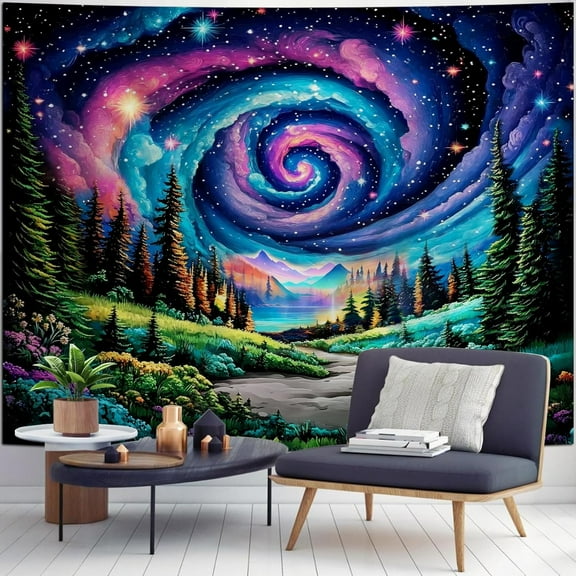 Gojian Boho Mandala Hippie Wall Tapestry for Bedroom Aesthetic, Indian Bohemian Floral Tapestries Art Decor, Vintage Orange Fabric Vertical Wall Hanging for Living Room Dorm