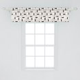 thumbnail image 2 of Ambesonne Geometric Window Valance, Modern Rectangular Grid, 54" X 12", Ivory and Charcoal Grey, 2 of 3