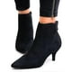 thumbnail image 1 of Womens Chelsea Ankle Boots Shoes Low Mid Kitten Heels Casual Zip Pointy Booties Shoes Multiple Sizes Available, 1 of 3