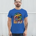 thumbnail image 3 of Tee Hunt Dean Russo Cute Lazy Sloth T-Shirt Funny Wild Life Colorful Men's Tee, Blue, 4X-Large, 3 of 5