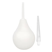 GJX Soft Flexible Enema Bulb White Silicone Anal Cleaning Douche for Men & Women 224ml