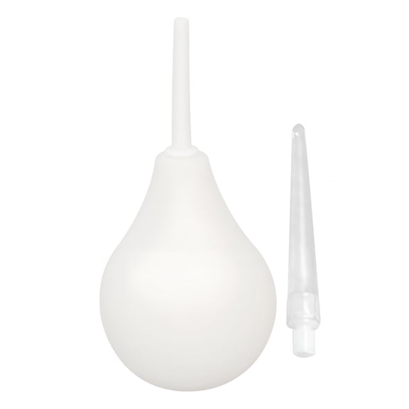 GJX Soft Flexible Enema Bulb White Silicone Anal Cleaning Douche for Men & Women 224ml