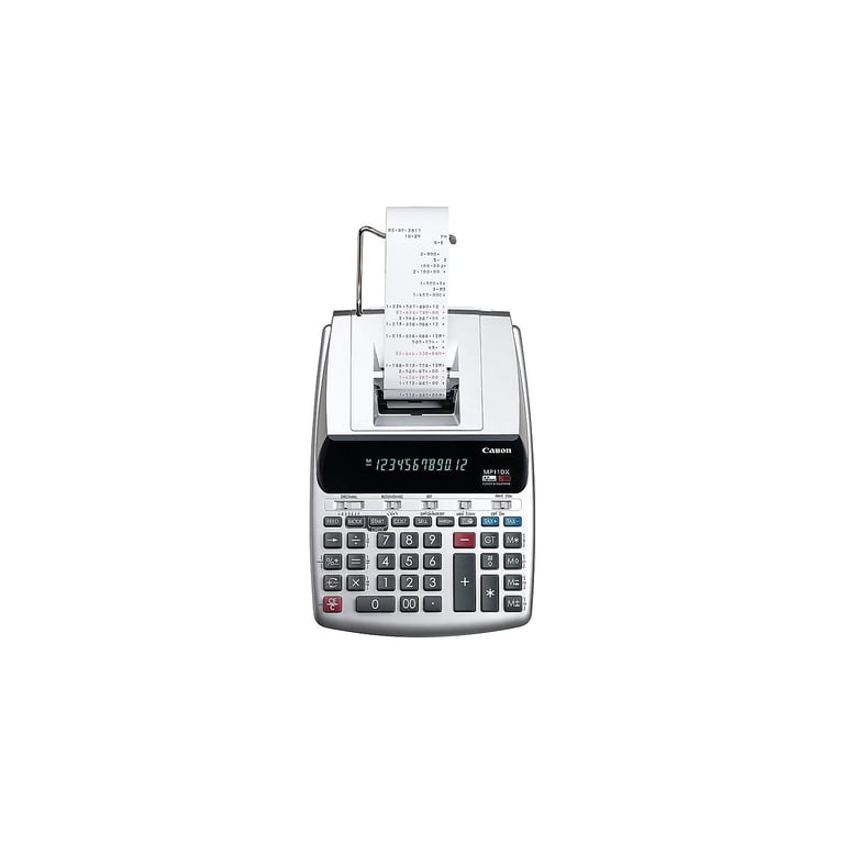Canon MP11DX Ribbon Printing Calculator, 12-Digit, Black/Red