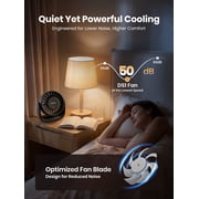 Warmco Small USB Desk Fan with Touch Control, Plug-in Personal Fan, Black