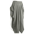 thumbnail image 3 of RUTAYY Women Skirts New Summer Drawstring Large Pocket Bohemian Loose Organic Cotton With Oversized Pants Solid Color Casual Travel Skirts, 3 of 3