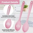 thumbnail image 3 of Mixing Spoons, Silicone Slotted Spoon, Silicone Spoons for Cooking, Serving Spoons for Mixing, Serving, Draining, Stirring, Dishwasher Safe, Heat-Resistant, Non Stick, 3 of 7