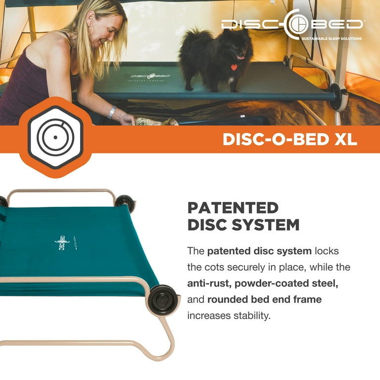 人気ブランドからコーディネートを探す Disc-O-Bed XL Benchable Cot, Guest Camping Adult Portable アウトドア寝具