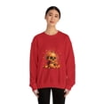 thumbnail image 3 of Pumpkin Skull Dot Day Unisex Heavy Blend™ Crewneck Sweatshirt, 3 of 7