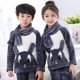 thumbnail image 1 of Conjuntos de pijamas cálidos para niños y niñas, ropa de dormir de franela gruesa de 3 a 14 años, conjunto de ropa interior térmica de lana para bebé, invierno, novedad, 1 of 4