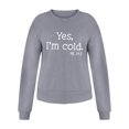 thumbnail image 3 of Gibobby Casual Sudadera para Mujer Sudaderas de cuello redondo para mujer estilo casual manga larga ligeras cómodas holgadas de moda sin botones(Gris,G), 3 of 4