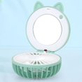 thumbnail image 4 of Mini ventilador cosmético, espejo de luz led, espejo de maquillaje portátil de mano con dibujos animados Verde Zulema Ventilador de espejo de vanidad, 4 of 8