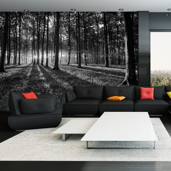 Tiptophomedecor Landscape Wallpaper Wall Mural - The Light In The Forest