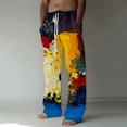 thumbnail image 4 of JLFKNG Mens Casual Pants Tie Dye Printed Breathable Loose Fit Trousers With Side Pockets Straight Leg Suitable For Beach, Dates, 4 of 4