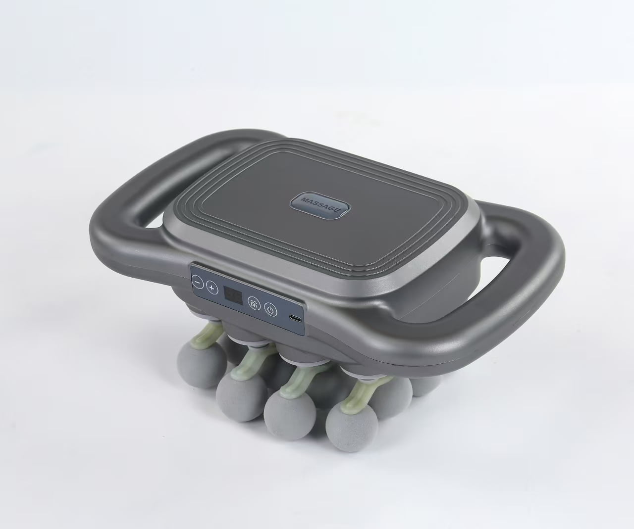 Sminiker 16-Head Massage Gun Set, Deep Tissue Massage Gun Portable with 9 Modes & 9 Speed Settings,Massager Cordless Back Massager, Back, Shoulders, Legs, Pain Relief (Grey, 16-Head)