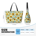 thumbnail image 4 of Easygdp White Blue Striped Sunflower Bolsa de Viaje de Playa de Gran Capacidad, Bolsa Tote Perfecta para la Playa, Escapadas de Fin de Semana y Viajes, 4 of 7